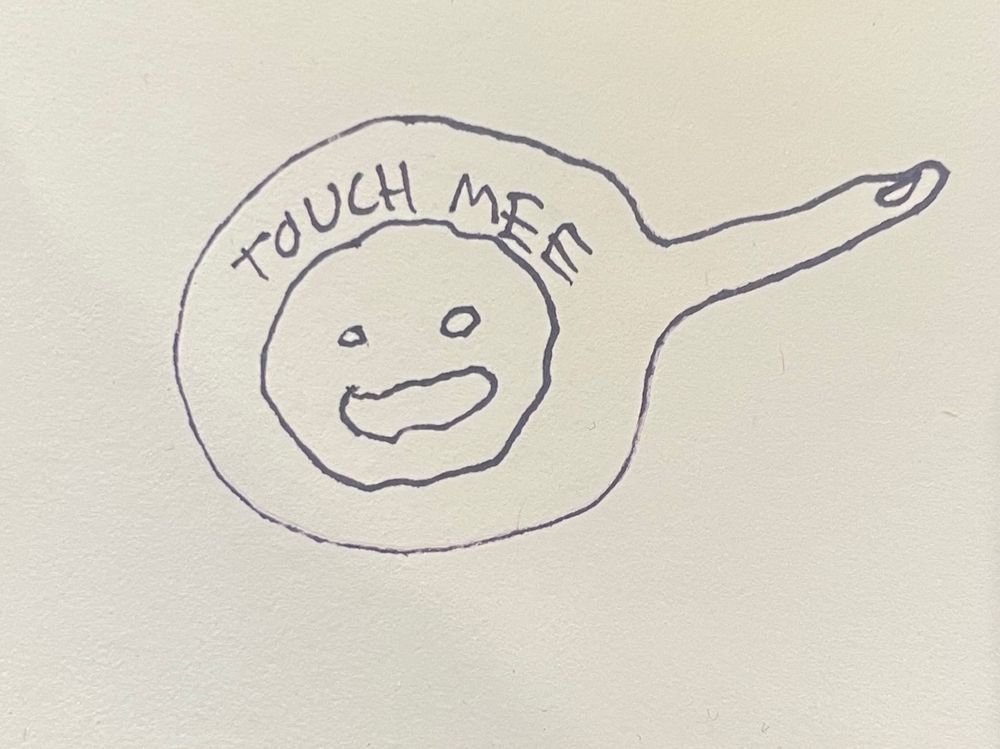 Tortilla with psychic powers in pan begging to be touched 