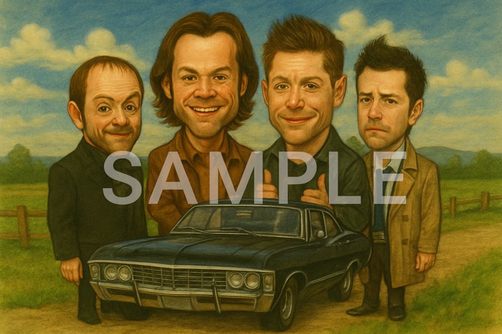 Supernatural, Sam, Dean, Cass, and Crawley
