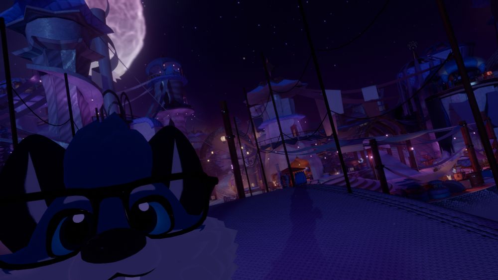 A selfie of my avatar in the Furality Somna lobby