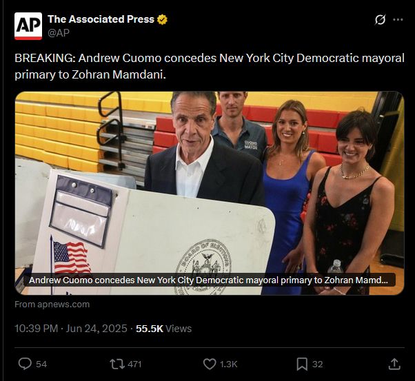 Cuomo Concedes to Mamdani