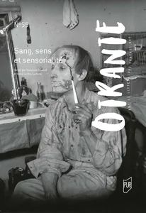 Cover for a special issue of Otrante journal on blood and the senses, featuring a zombie in black and white