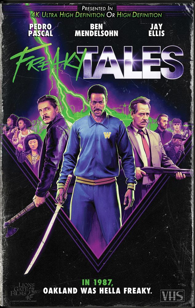 Fake vhs box cover for Freaky Tales