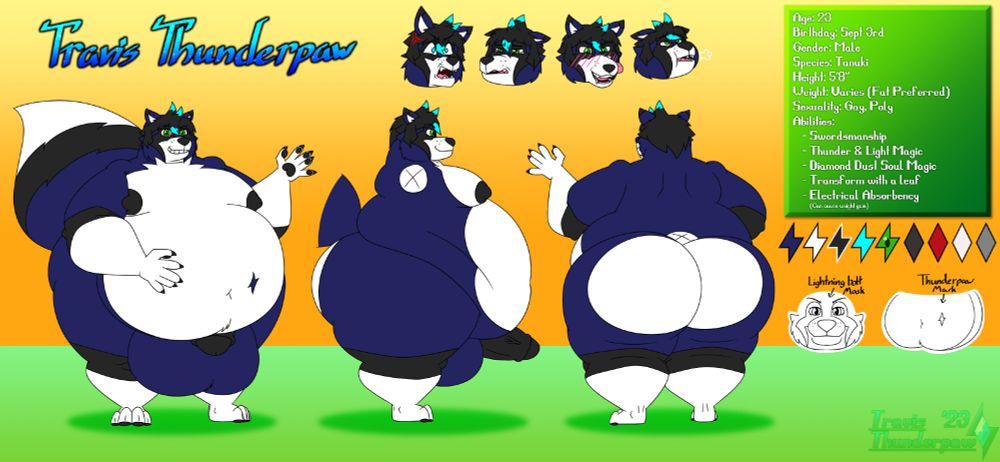 Travis Thunderpaw nude ref with exposed chest, and oversized genitals.