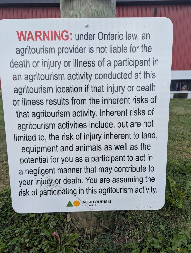 Incredibly wordy wall of text in a sign that mentions death no less than three times.