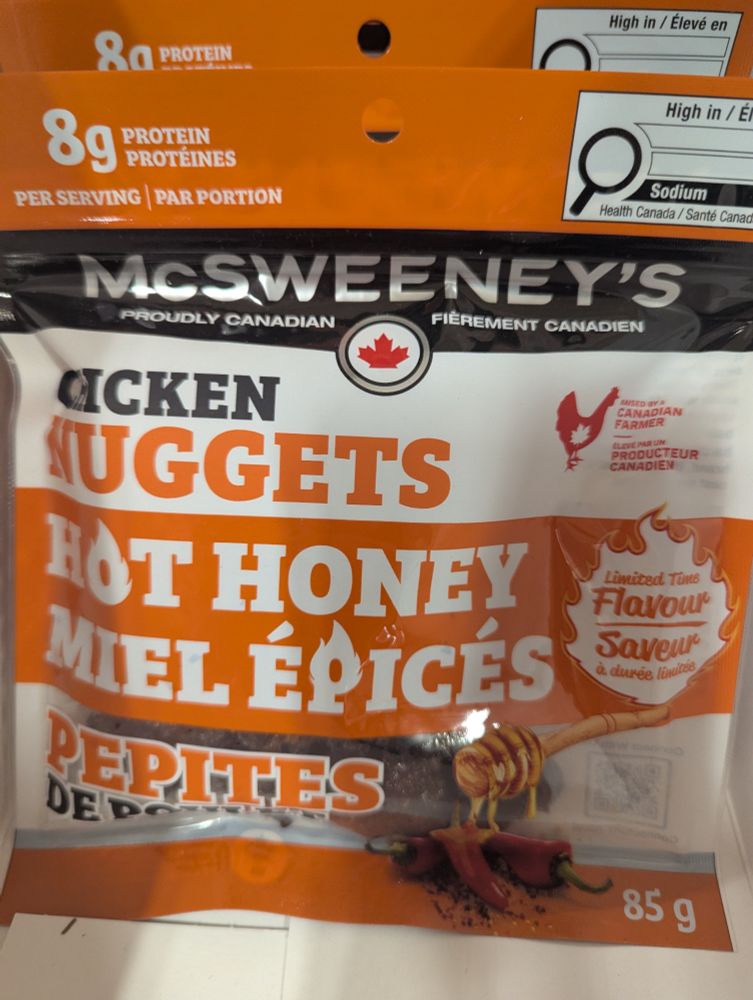 Package of McSweeney's chicken nuggets.