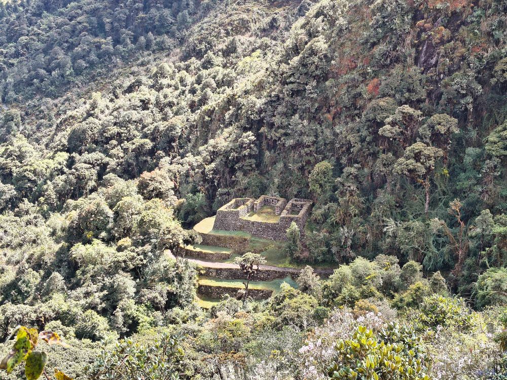 One of the archeological sites along the Inca Trail