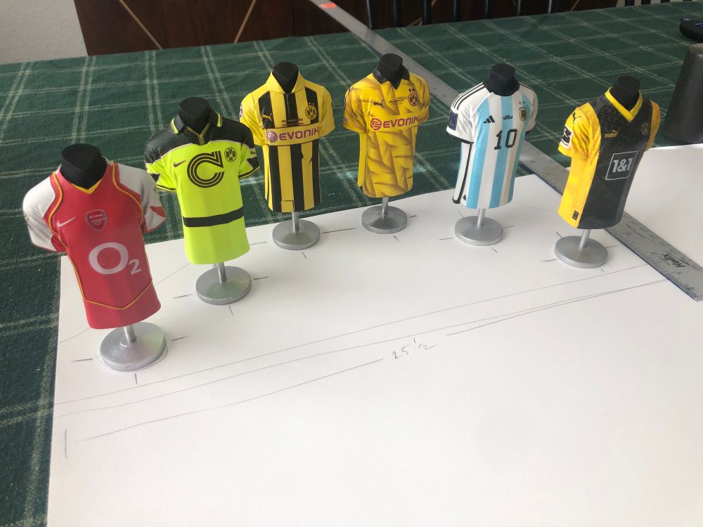 Layout of 6 TinyJerseys shirts for a new project 