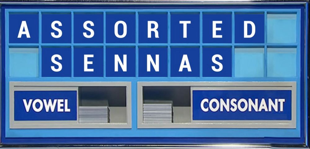 The clue is… 69.56, followed by an American flag. First name is five letters, the surname is nine. The conundrum is assorted sennas.