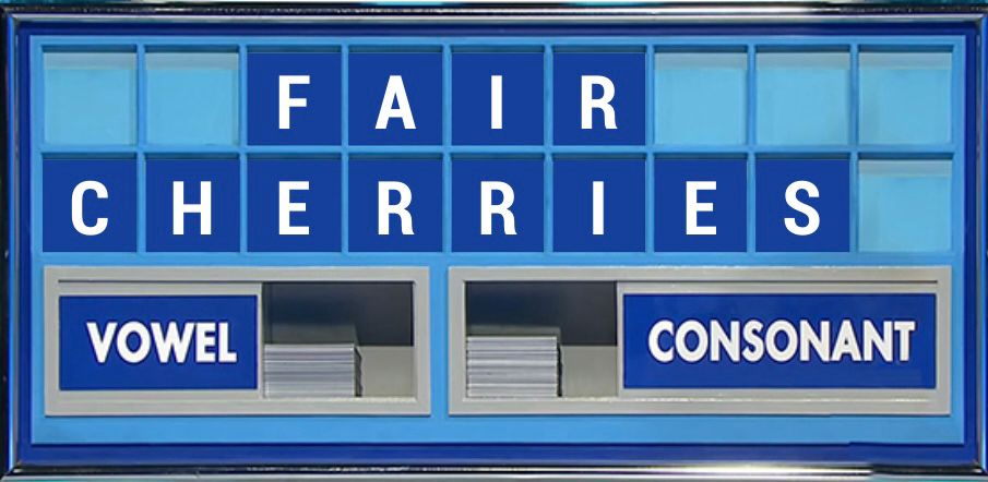 The clue is… Piggy-back for Captain Birdseye. First name is six letters, as is surname. The conundrum is Fair Cherries.