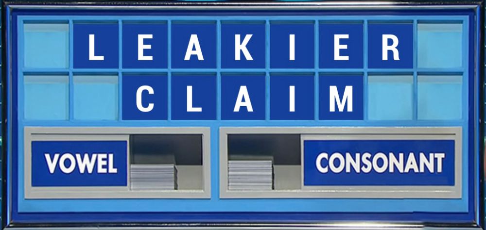 The clue is… Don’t let the process of working out this superstar ‘drag on’. First name is six letters, as is the surname. The conundrum is… Leakier Claim.