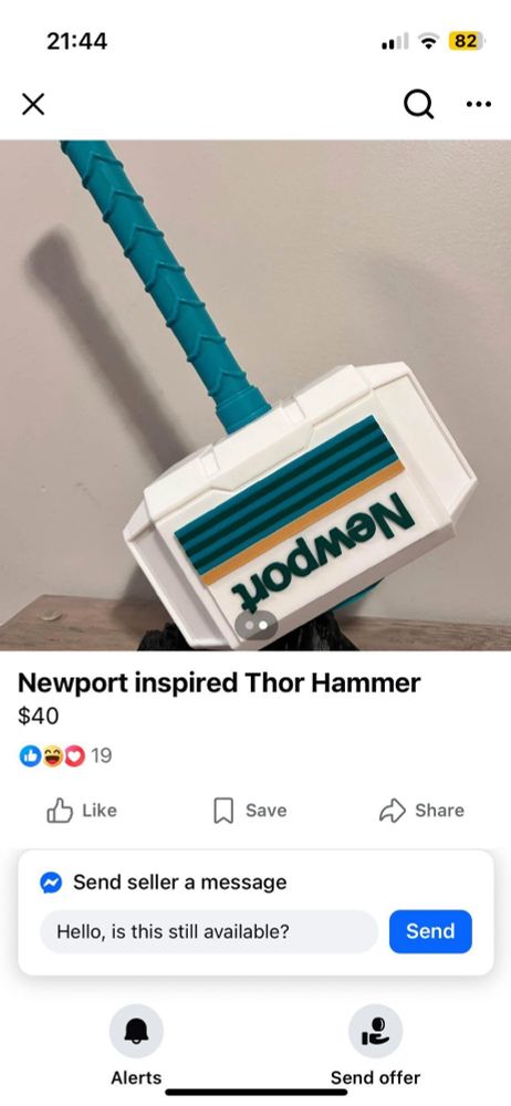 Newport Cigarettes brand mjolnir hammer