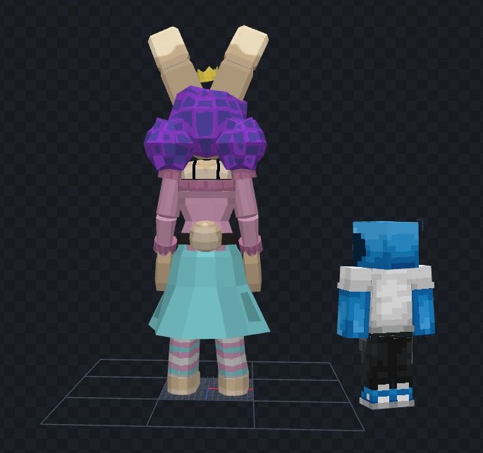 My sona as a 3d model, back view