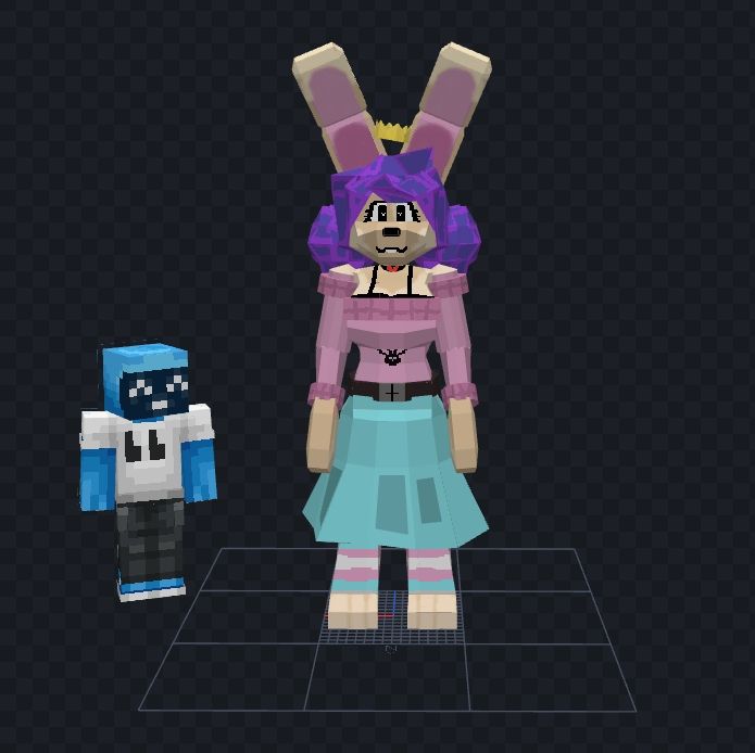 My sona as a 3d model, front view