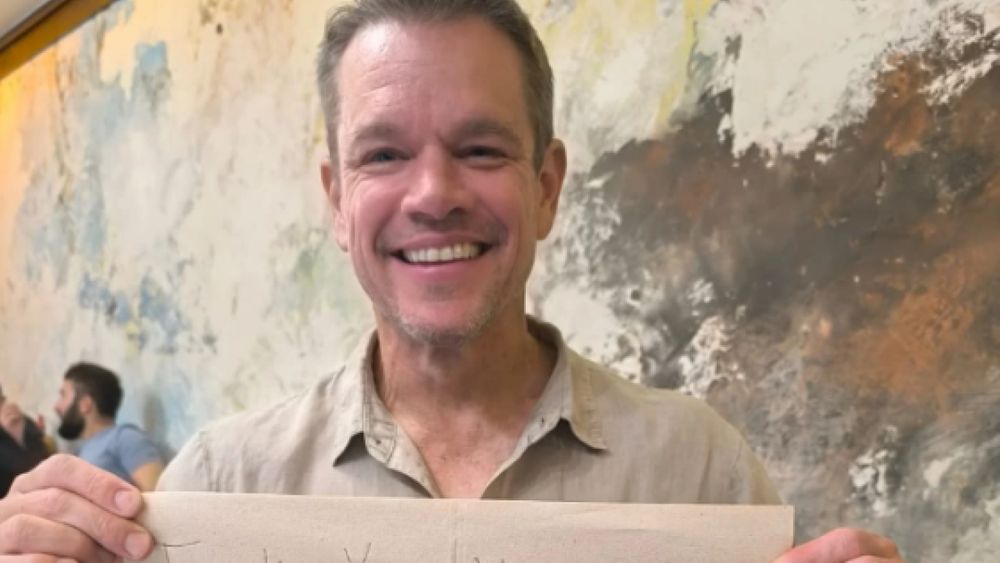 El missatge de Matt Damon en un tovalló al seu gastrobar preferit de Barcelona: "Que et bombin, has de treballar més!"