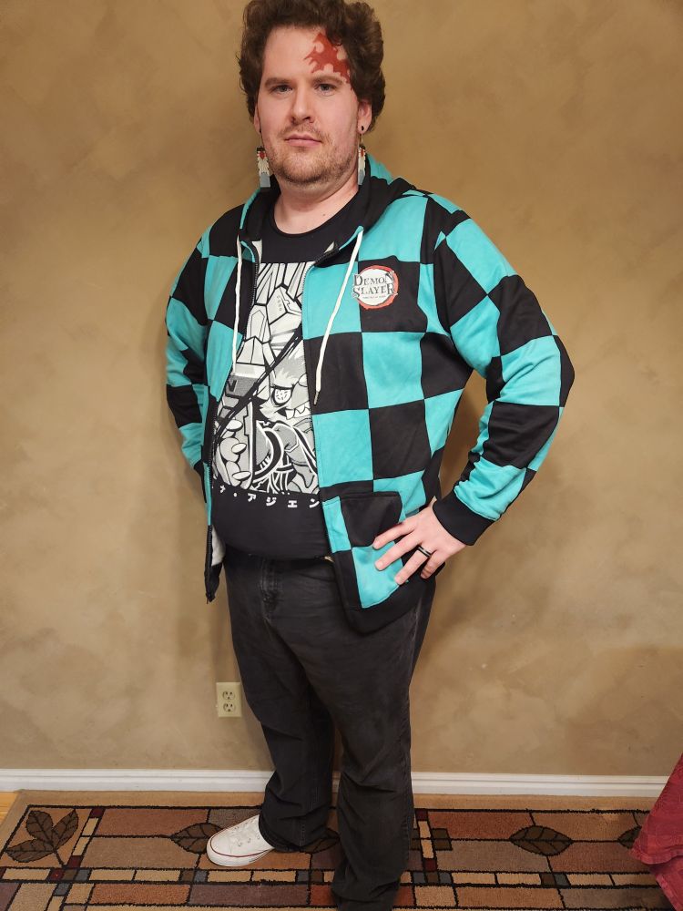 Adult in Tanjiro bounding.