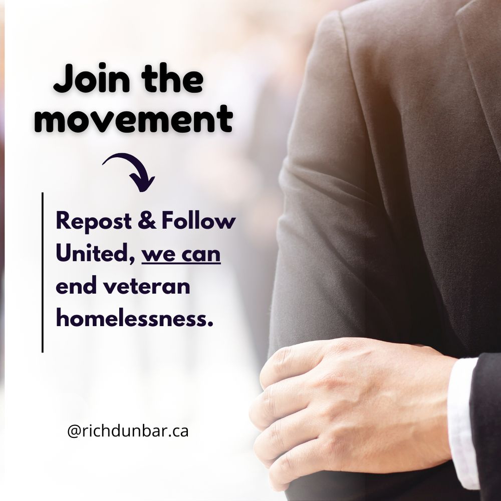 An image that is a call to action, join the discussion to end veterans homelessness. 