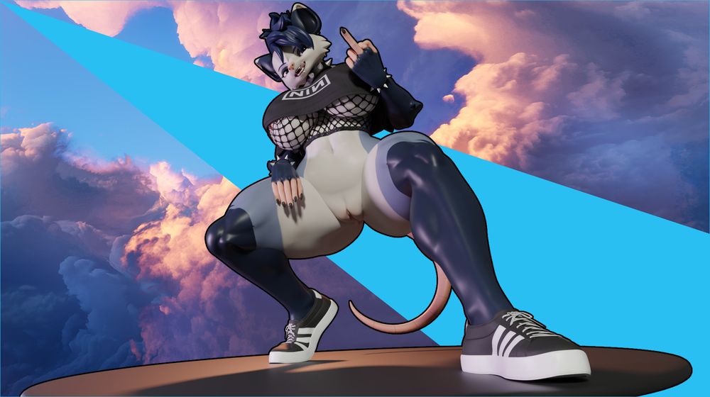 Render of 3D Delphi, bottomless and wearing a pair of Adidas Grand Court 2.0s

keep them gatdamn grippers covered!!