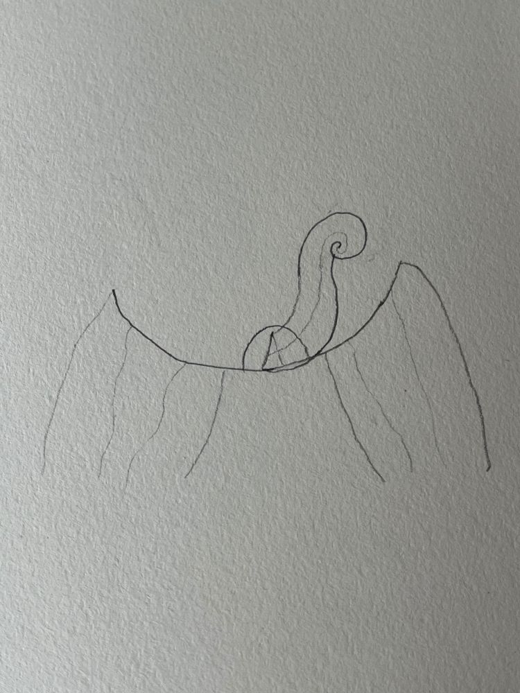 A see through goo monster with a long prehensile penis. The tip is curled up.