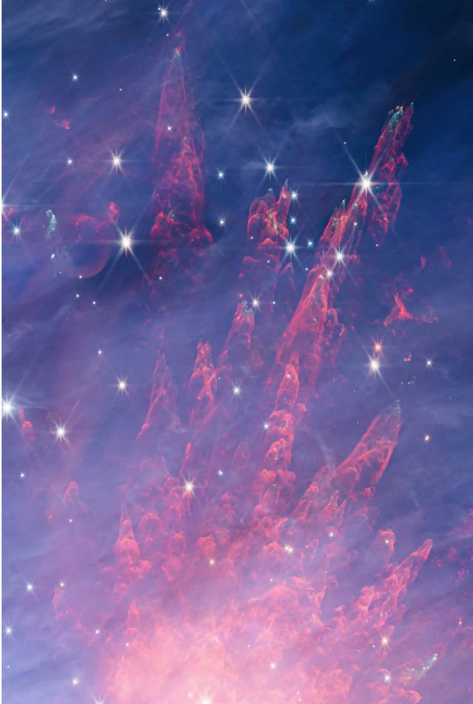 A gas stream resulting from an astral collision in the Orion Nebula