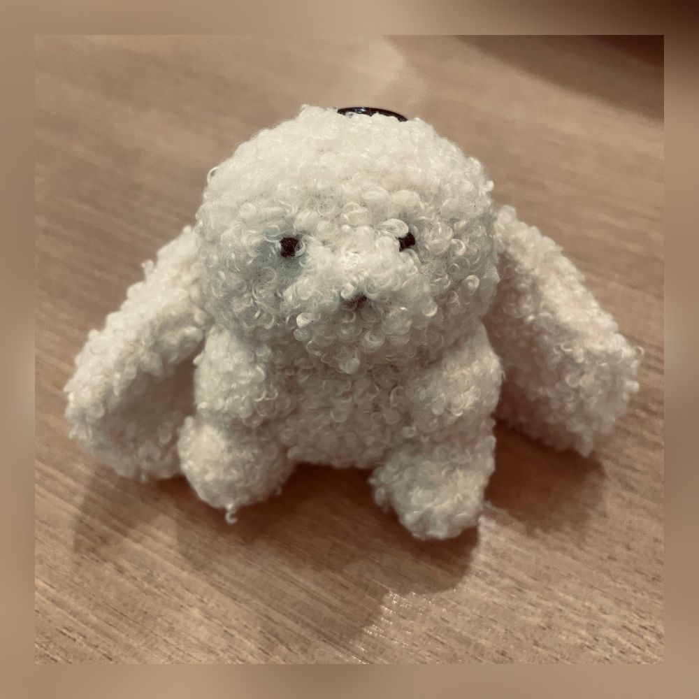 じょせまるぬいぐるみガチャ(耳長)が机の上に置かれています