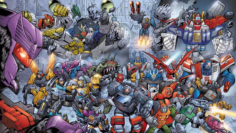 Splash page from Transformers Universe #2 "Escape" (sans word balloons). Art by Dan Khanna, taken from the now-defunct 3H Productions web-site. 