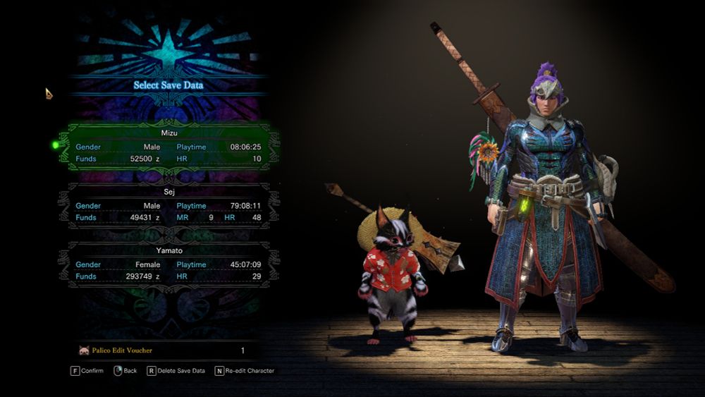 Mizu long sword character