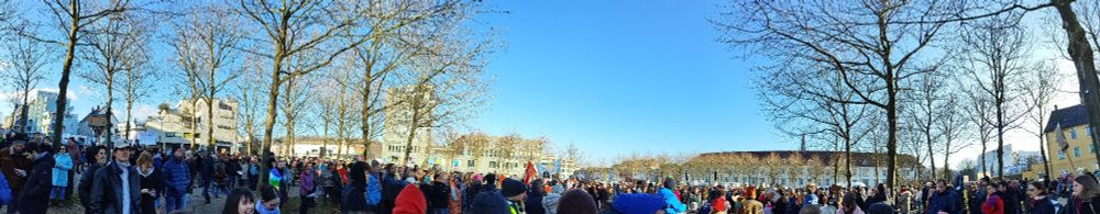 Panorama der Demo in Passau