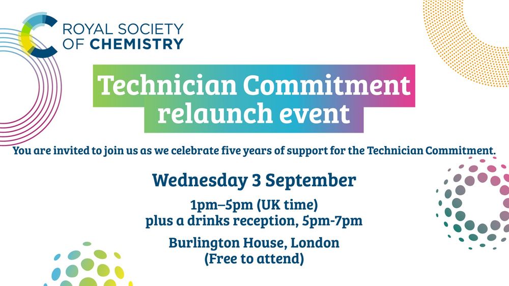 Technician Commitment relaunch event

You are invited to join us as we celebrate five years of support for the Technician Commitment.

Wednesday 3 September
1pm-5pm UK time plus a drinks reception 5pm-7pm

Burlington House, London
Free to attend