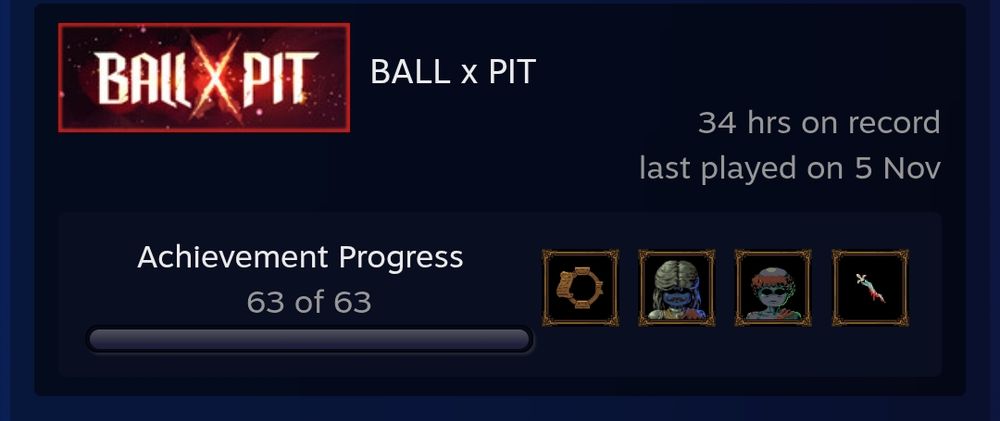100% completion of BALL X PIT