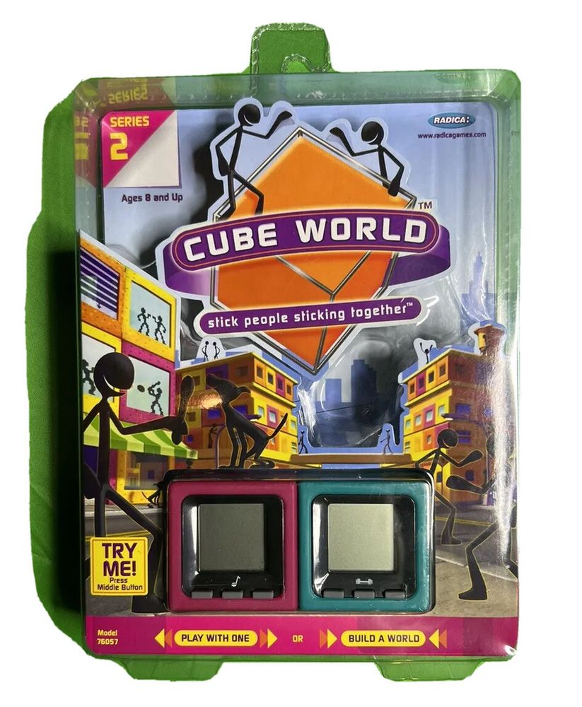 Package of a Cube World toy from the mid 2000's