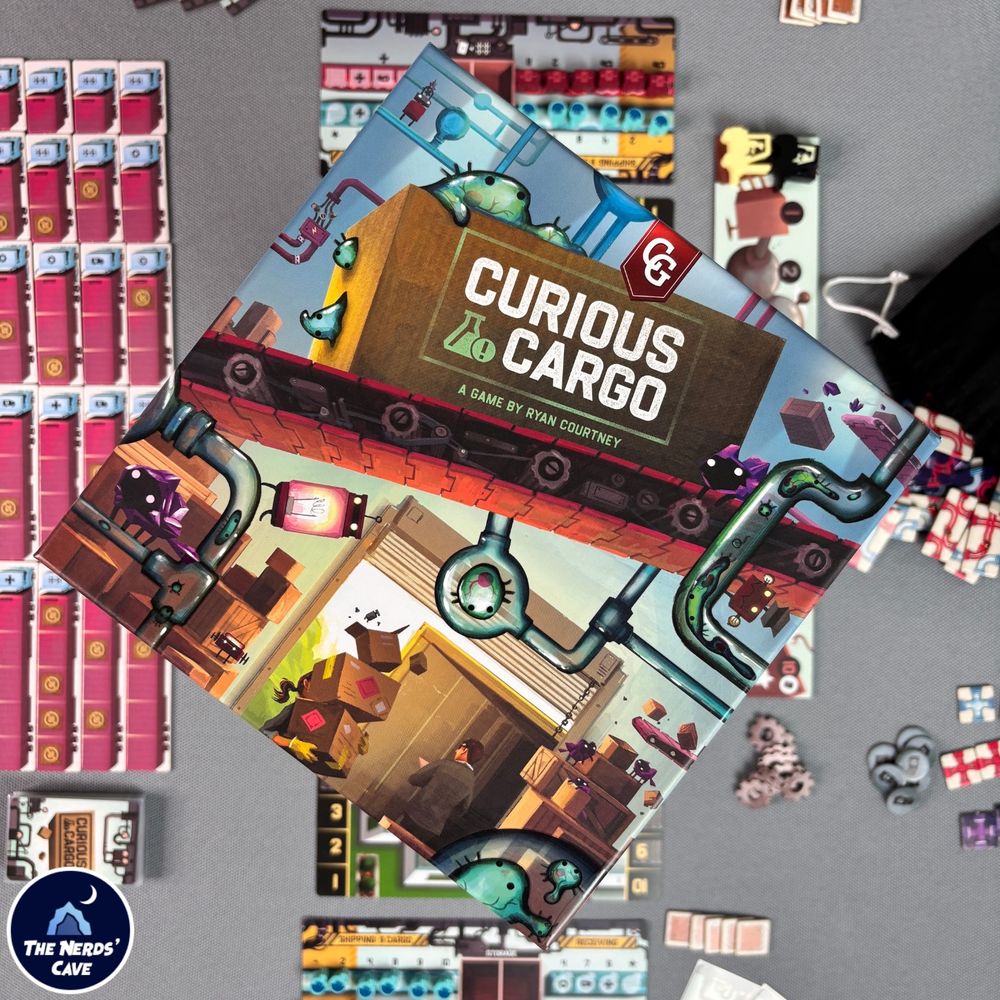 #boardgame box and components in aesthetic picture