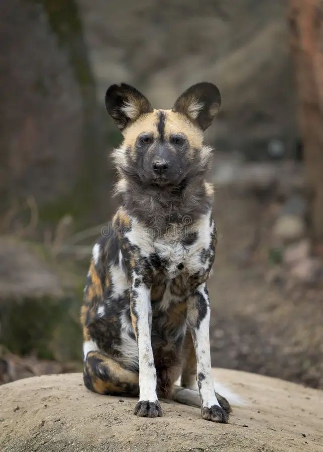 An African wild dog