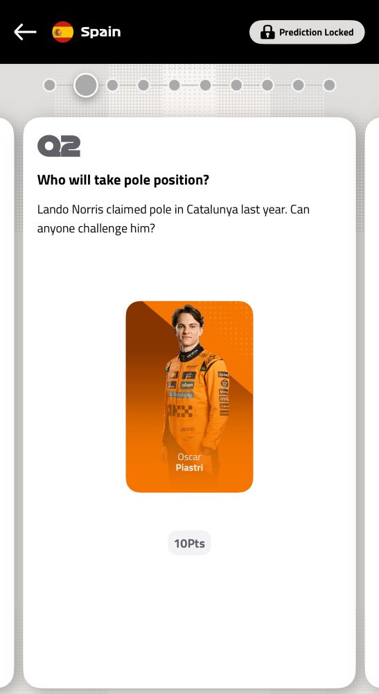 from F1 predictions: Who will take pole position? Lando Norris claimed pole in Catalunya last year. Can anyone challenge him?
My selection: Oscar Piastri
10 pts