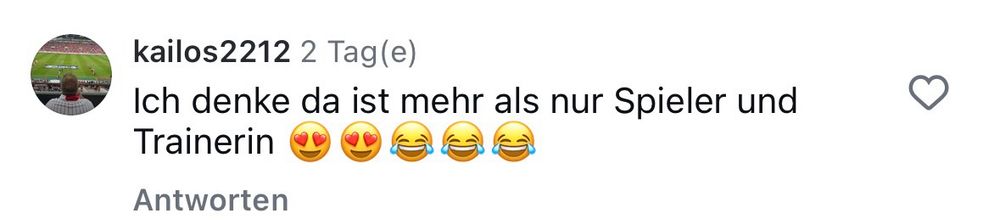 Ich denke da ist mehr als nur Spieler und
Trainerin
