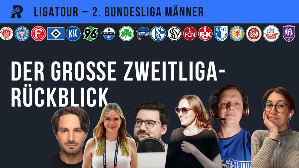 Thumbnail Ligatour - 2. Bundesliga Männer
Die Logos der 18 Zweitliga-Teams
Der große Zweitliga-Rückblick
Fotos von Thomas, Lisa, Marc, Anna, Oli und Eva