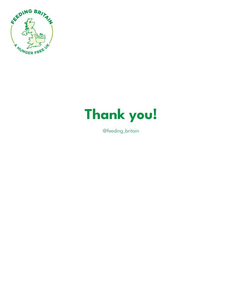 Graphic with the Feeding Britain logo at the top left and the text “Thank you! @feeding_britain” in the centre.