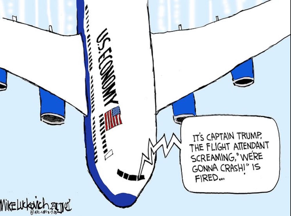 It’s Captain Trump. The flight attendant screaming we’re going to crash is fired