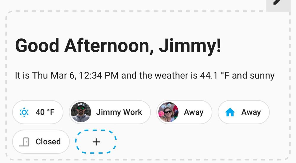 Screen shot of the new Home Assistant header