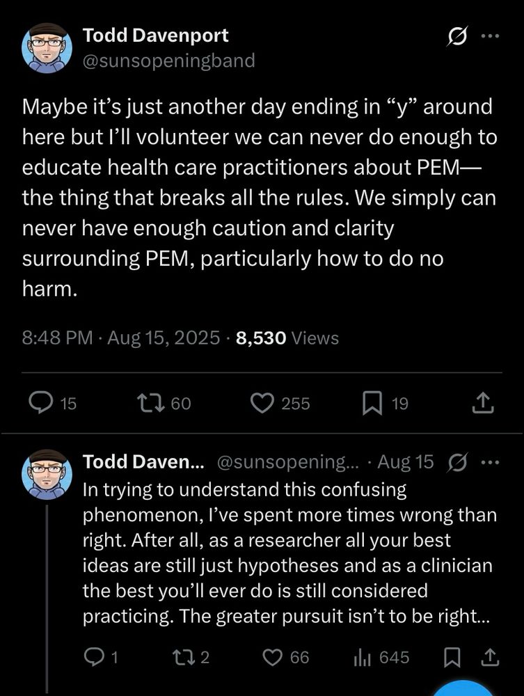 Screenshot of tweets from Todd Davenport @sunsopeningband Maybe it's just another day ending in 