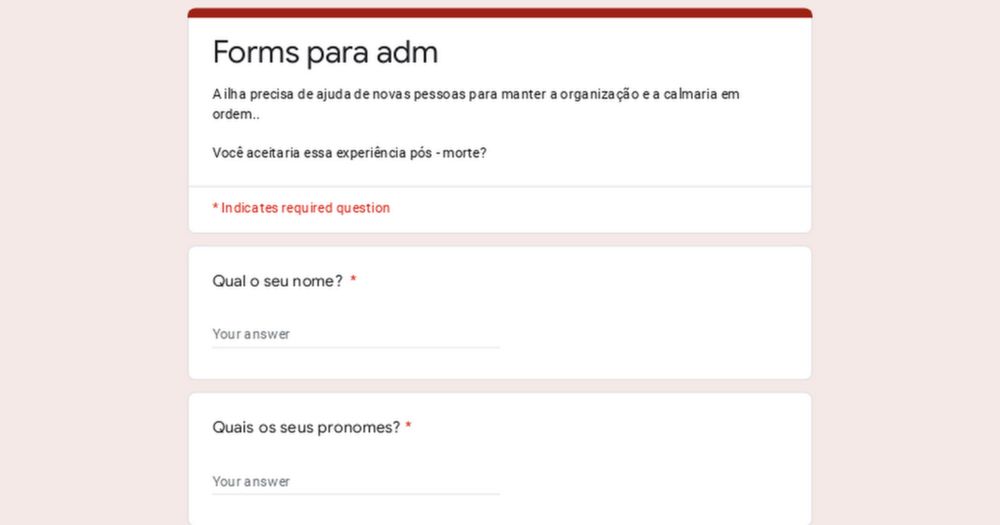 Forms para adm