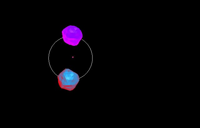Gif of celestial bodies in orbit