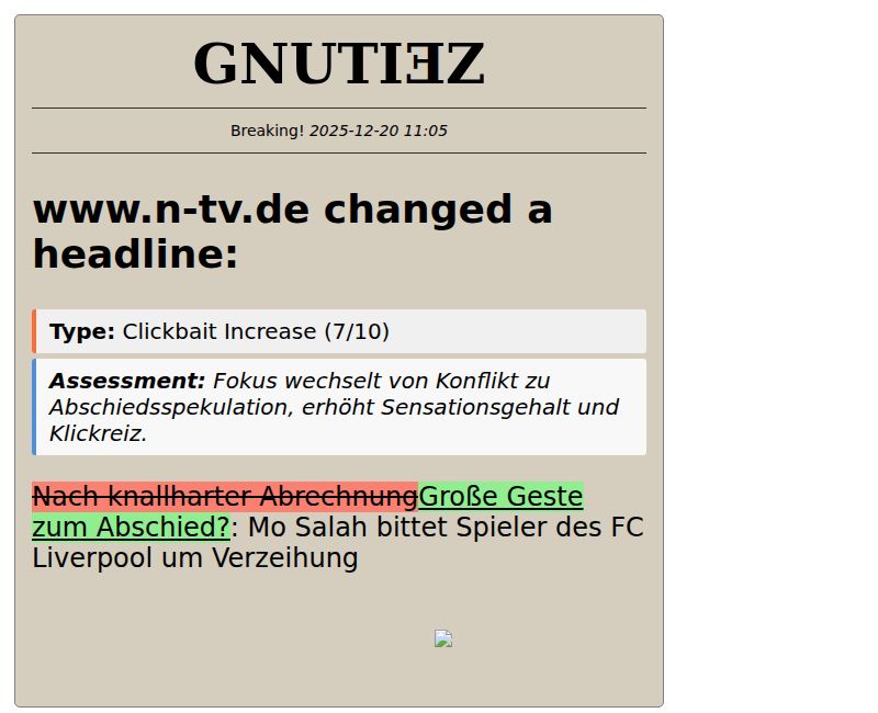 www.n-tv.de headline change

⚠️ Clickbait+ (7/10) ⚖️

http://visual.gnutiez.de/dashboard

New text is now 
Große Geste zum Abschied?: Mo Salah bittet Spieler des FC Liverpool um Verzeihung