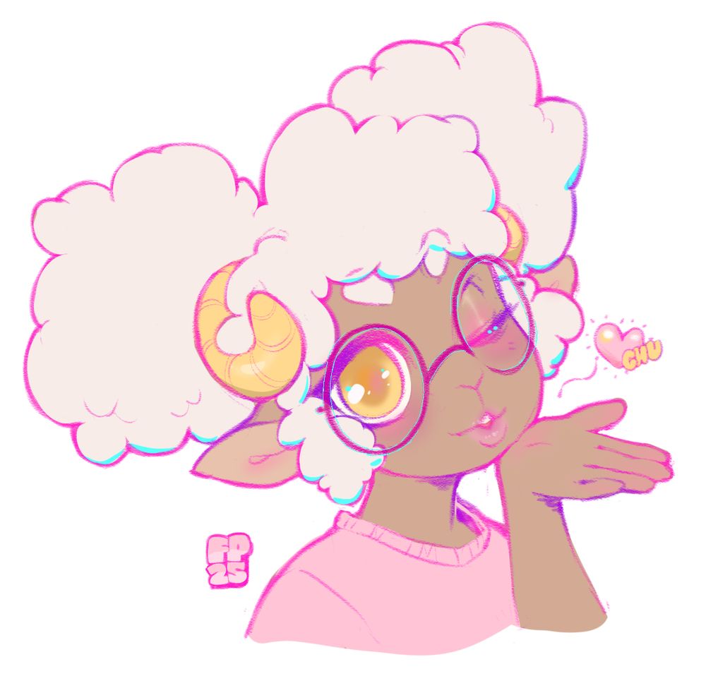 the cutest lil lamb blowing a kiss~