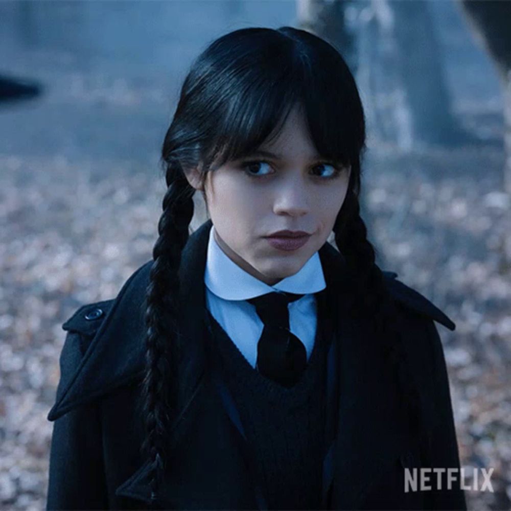 Smirk Wednesday Addams GIF