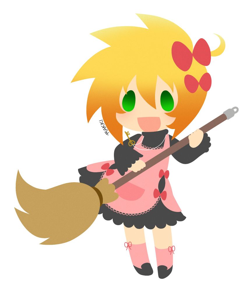 A full body chibi-style drawing of my UTAU ( UTAUloid ) Bobbi, drawn in Y-Oji's art style. Y-Oji is an artist who often works with OSTER Project, a Vocaloid song producer. This artwork is based on the Mitchie M (another Vocaloid song producer) and OSTER Project collaboration song "House of Songs (Maison Hatsune)". In this drawing, Bobbi is smiling / singing while swishing a broom. A small golden heart shaped key swings from a necklace around their neck.

TAGS: #bobbi #utaubobbi #utauloidbobbi #utau #utauloid #utauoc #utauloidoc #vsynth #vocalsynth #vocalsynthesizer #oc #ocs #ocart #ocartwork #originalcharacter #originalcharacters #originalcharacterart #originalcharacterartwork #oldart #oldartwork #houseofsongs #houseofsongsmaisonhatsune #mitchiem #osterproject #yoji