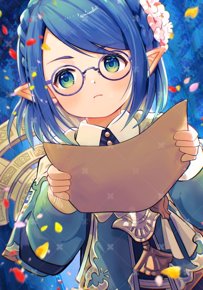 SkebでリクエストいただいたFF14のキャラクター、ララフェルを描きました！