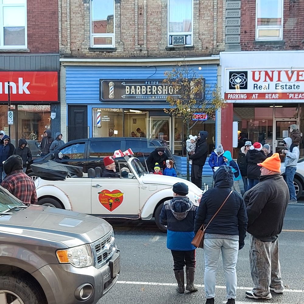 White shriner love bug car. They had a whole rainbow of these things.