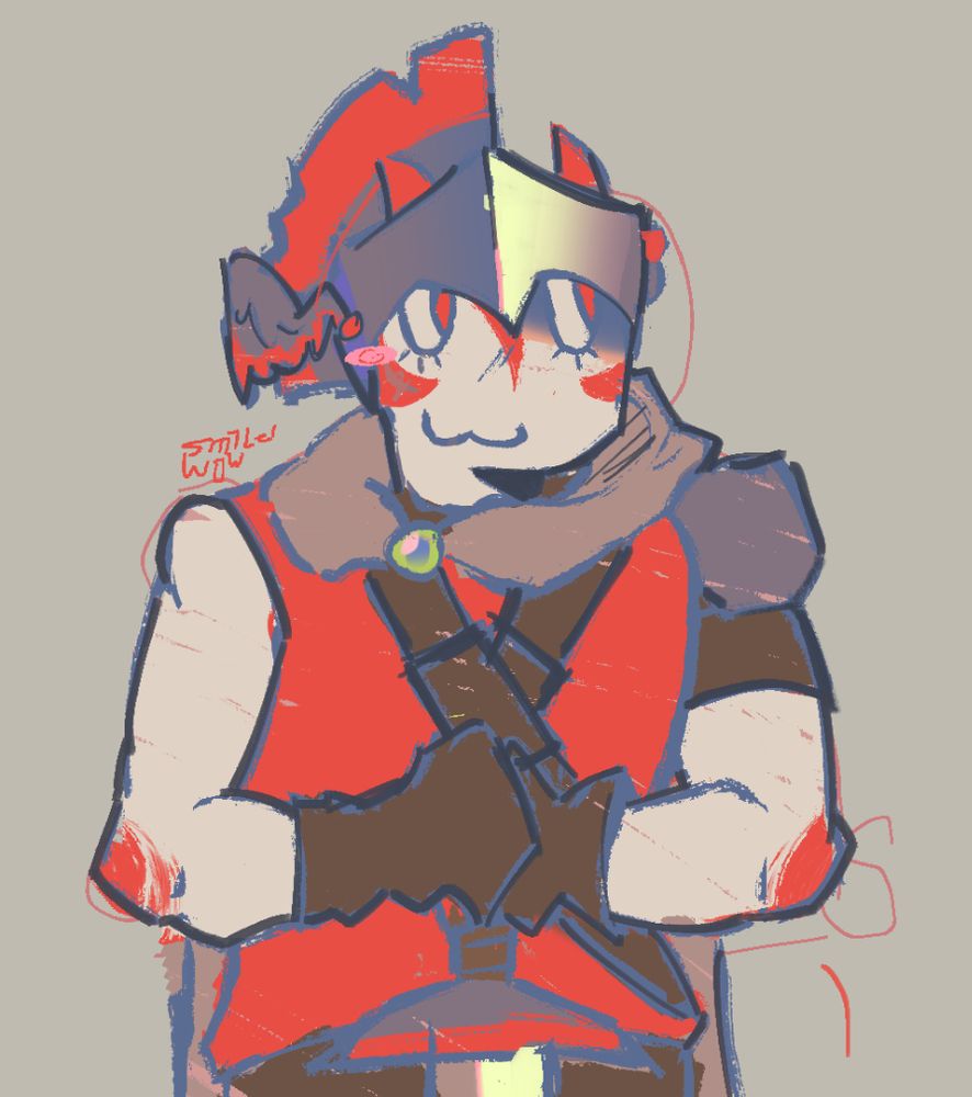 Sword buthokding her sword like an idiot also her legs don’t show cuz she doesnt deservethem  