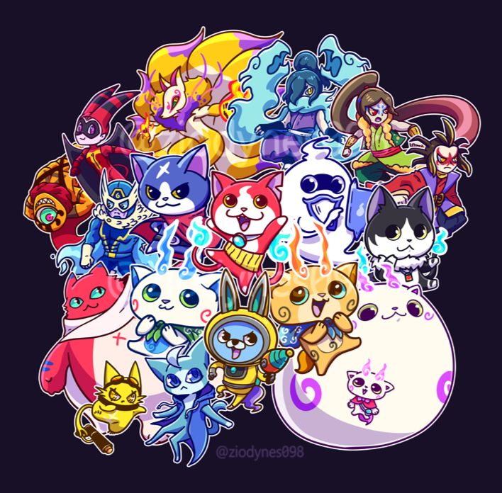 Various yokai from Yo-kai Watch series