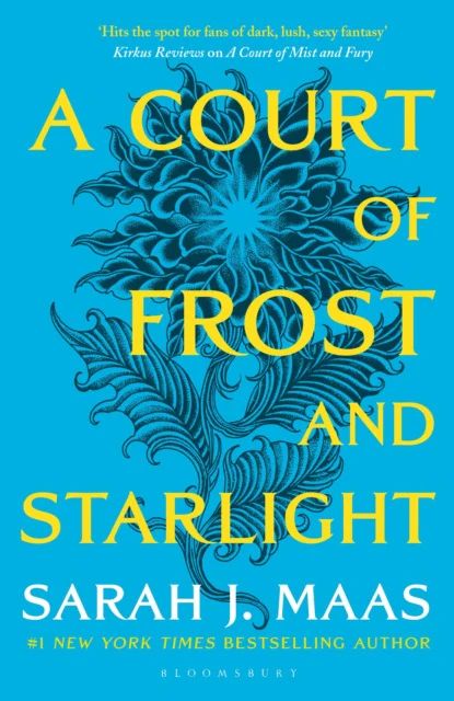 The cover of "A Court of Frost and Starlight" by Sarah J. Maas.